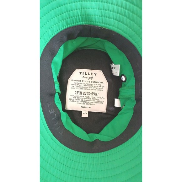 Tilley Golf Collection Bucket Hat Green Size Medium Outdoors Rain Resistant New - Picture 9 of 14